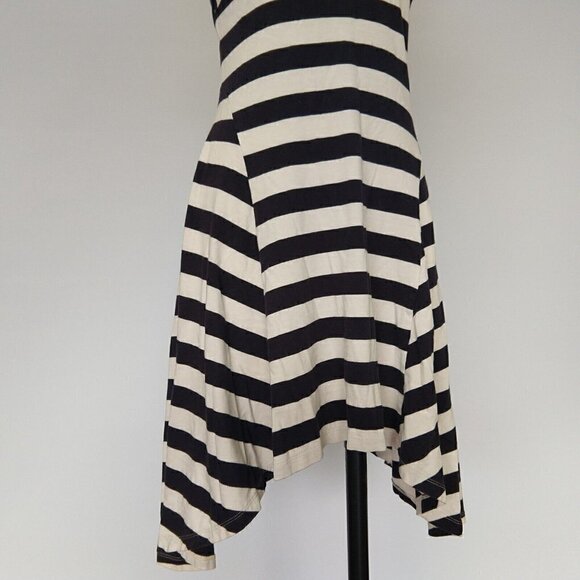 Anthropologie HWR Monogram Split Striped Dress Size XS Blue White Green VTG Rare - Picture 5 of 12